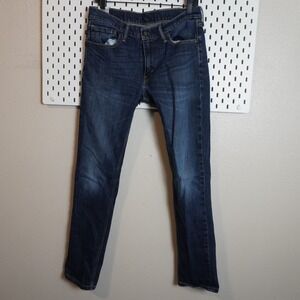 Levi‎ Strauss 511 Mens Slim Fit Jeans Dark Wash Size 33x32